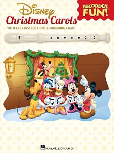 Disney Christmas Carols | Recorder Sheet Music Songbook for Beginners and Kids | Holiday Carols with Fingering Chart and Easy Instructions | Christmas ... for Students and Teachers (Recorder Fun!)