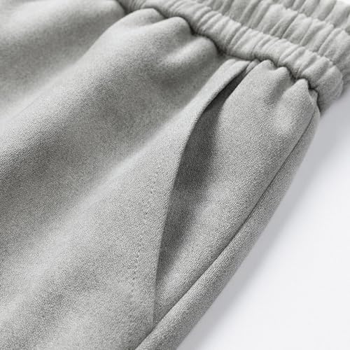 Stylish Comfort Loose Fit Suede Pants Men, Casual Elastic Waist Drawstring Sweatpants with Pockets, Fall Comfort Trousers4