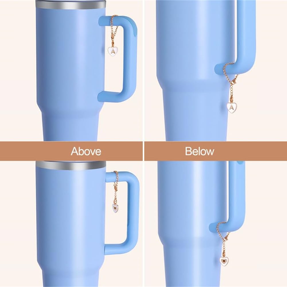 NQEUEPN Catena Decorativa Per Tazze Stanley - Con Ciondoli Lettere, Farfalle E Nappa | Per 40oz - Foto 13