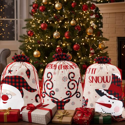 Sacs cadeaux de Noël grand format pour emballer les jouets en vrac - 6