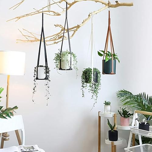Sdjdhej Plant Hangers Pu Leather 2Pcs Hanging Planters For Indoor And Outdoor For Wall Decor thumb #6