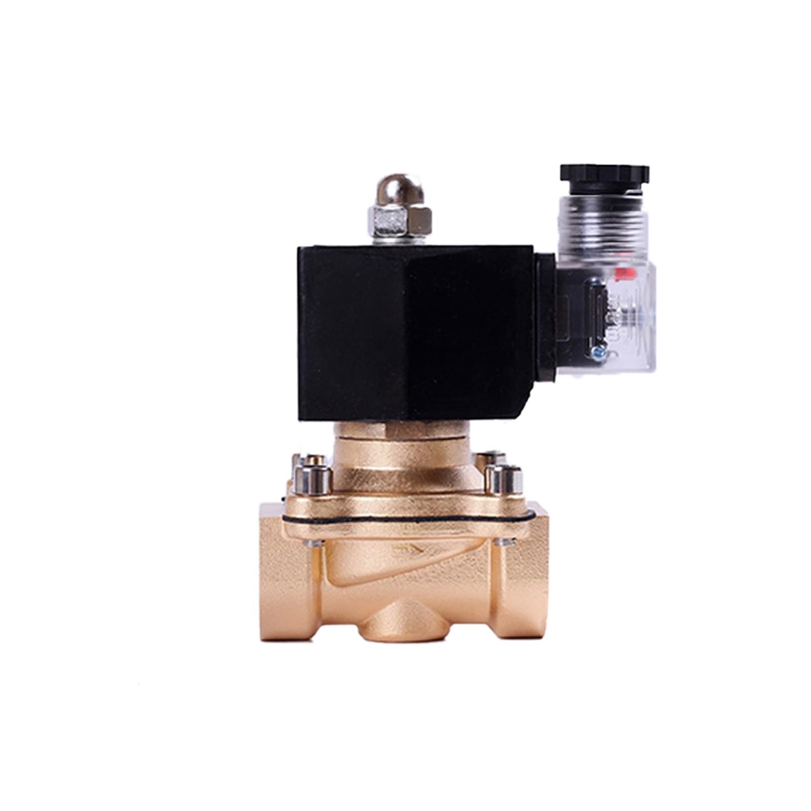 TREDSWQCV 1" Normally Closed Brass Electric Solenoid Valve IP65 Waterproof With LED Power Indicator24V 12V 220V 110V(G-110VAC-NBR-SEAL)