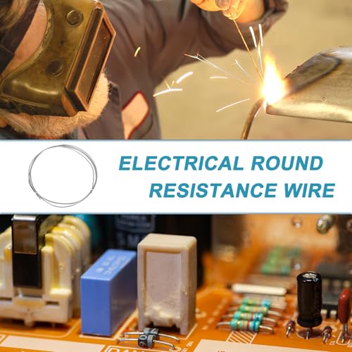 QUARKZMAN 2 Stück 12 Gauge Nichrome Heizdraht 2mm x 2m Cr20Ni80 Schneidedraht Widerstandsdraht Hochtemperatur für Reparatur von Elektronischen Komponenten Chemie Technik Heizelemente