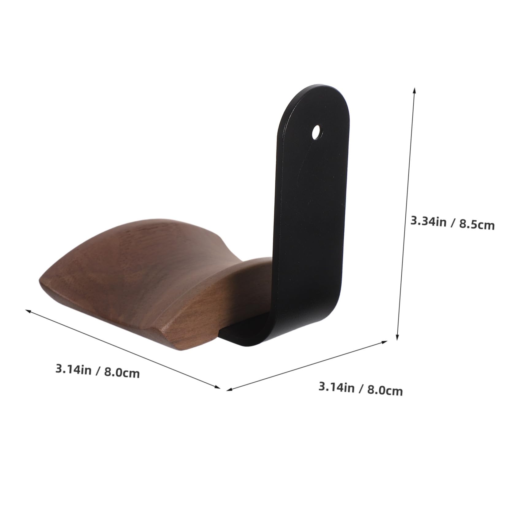 Hemobllo Soporte de Pared para Auriculares Madera Nogal Gancho Resistente Montaje Fácil para Oficina y Gaming