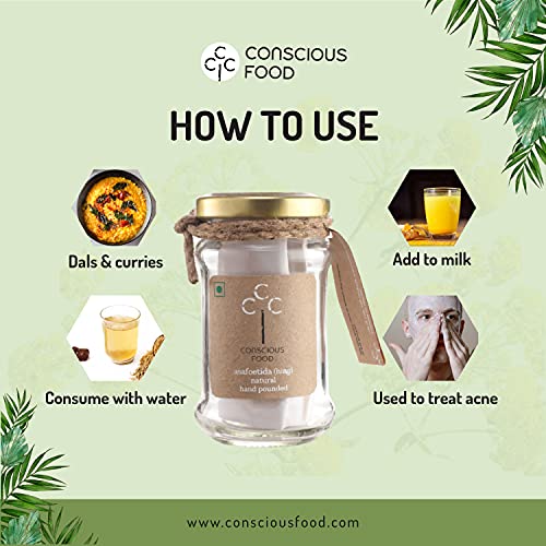 Image of Conscious Food Asafoetida, 10 gm | 100% Pure Hing | Non Compounded | Extra Strong & Hand Pounded