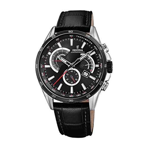Preisvergleich Produktbild Festina Herren Chronograph Quarz Uhr mit Leder Armband F20201 / 4