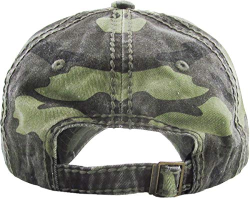 Image of KBETHOS Outdoor Hunting Fishing Lake Life Tactical Distressed Baseball Cap Dad Hats Adjustable Unisex