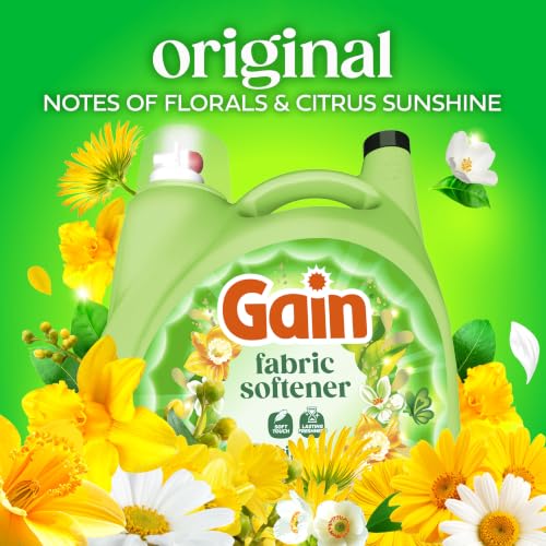 Gain, Liquid Laundry Fabric Softener, Laundry Conditioner, Long Lasting Scent, Softens, Freshness, Helps with Static & Wrinkles, Original Scent, 140 fl oz (Packaging May Vary) - image 5