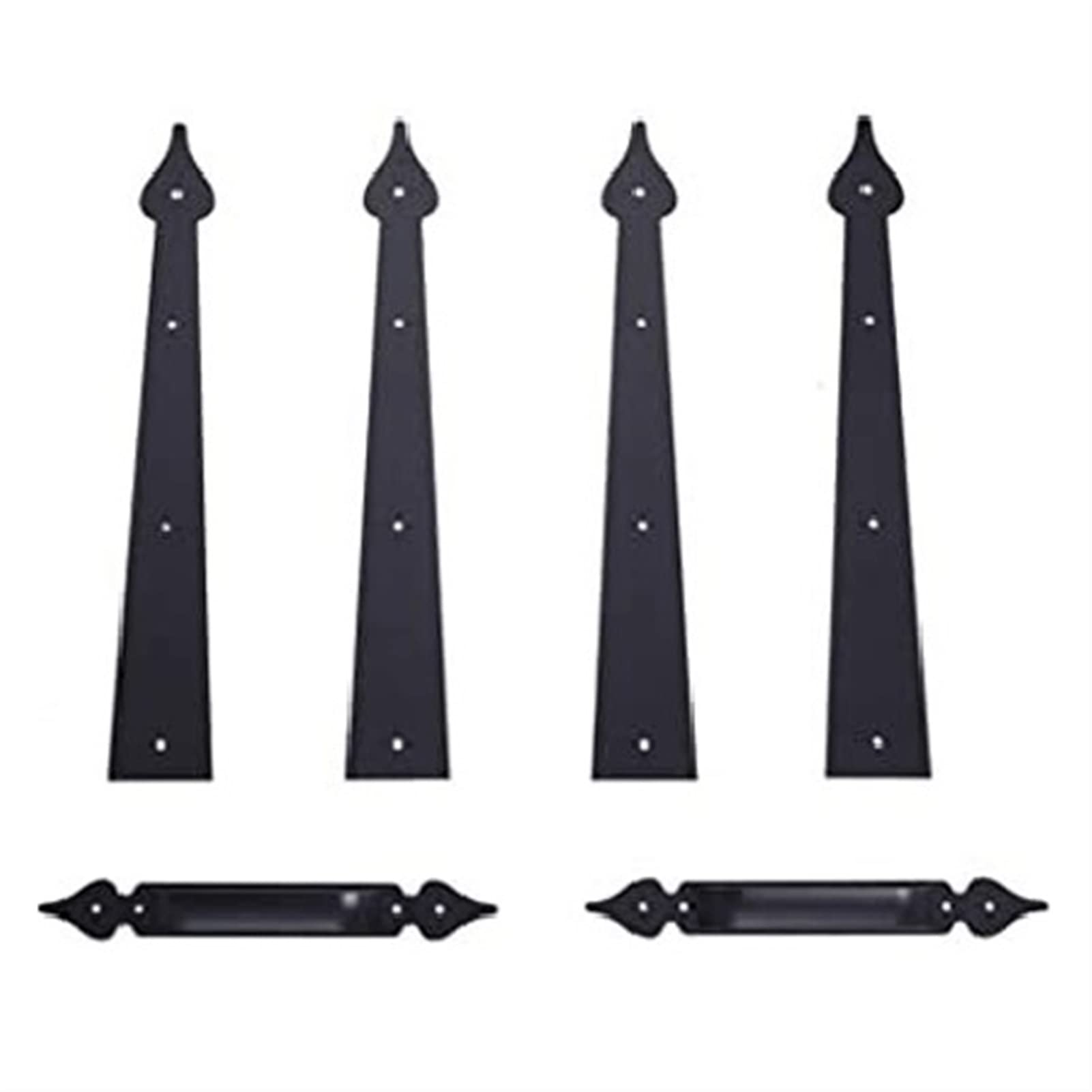 Shundeed Gun 6Pcs Steel Garage Door Hardware Kit, Decorative Garage Door Hinge Handle, Metal Door, Wooden Door And Other Hardware(Gun)