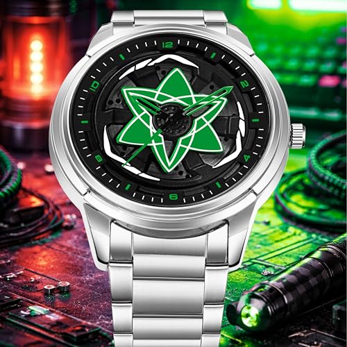 Image of Branded Men's Sport Quartz Watch Ninja Wheel Dial 360 Rotating Casual Fashion Stainless Steel Alloy Mens & Boy's Luxury Metal Gift Creative Watch