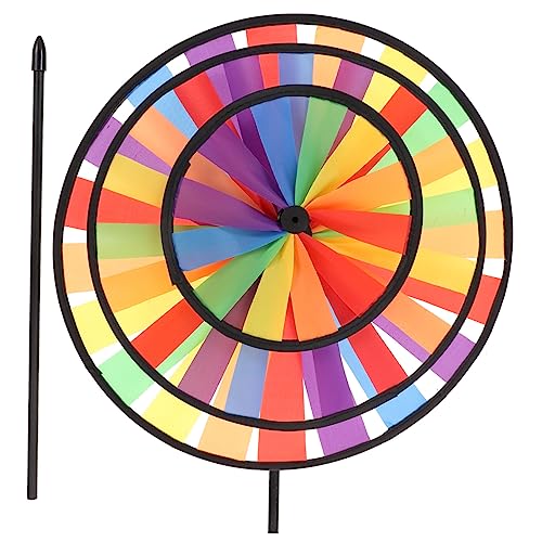 Toddmomy Rotary Windmill for Yard 1pc Colorful Windmill Sunflower Design Wind Toys for Garden