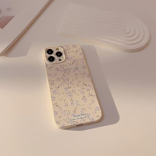 Miniatura 2 de Ownest Funda compatible con iPhone 12 Pro Max, diseño floral vintage de rosas, bonito diseño para mujeres y niñas, a la moda, delgada, suave,