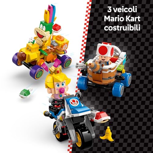 Super Mario Kart: Pack Baby Peach e Gran Premio, Veicoli e Pista Giocattolo da Costruire, Set con Personaggi Nintendo da Collezione, Giochi per Bambini e Bambine da 8 Anni, Idea Regalo 72036 - Lego - Immagine 2