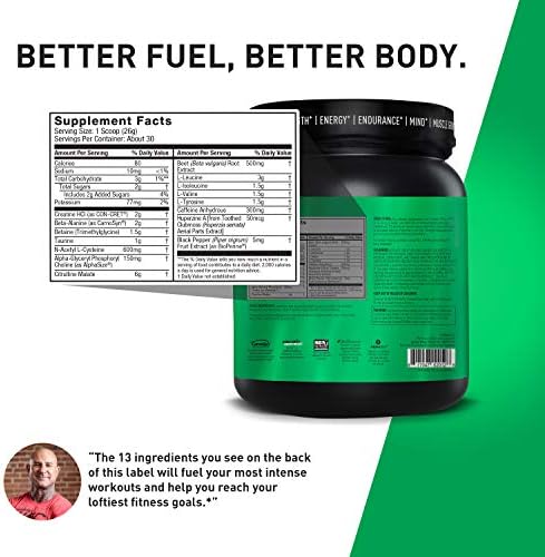 Pre JYM Pre Workout Powder - BCAAs, Creatine HCI, Citrulline ...