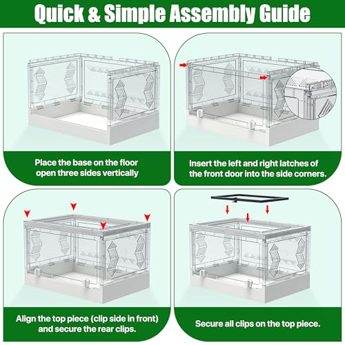 Image of Folding Reptile Travel Terrarium Tank 17 inch x 12 inch x 10 inch | 9 Gallon Portable Transport or Quarantine Enclosure Habitat for Geckos, Lizards, Snakes, Turtles, Spiders