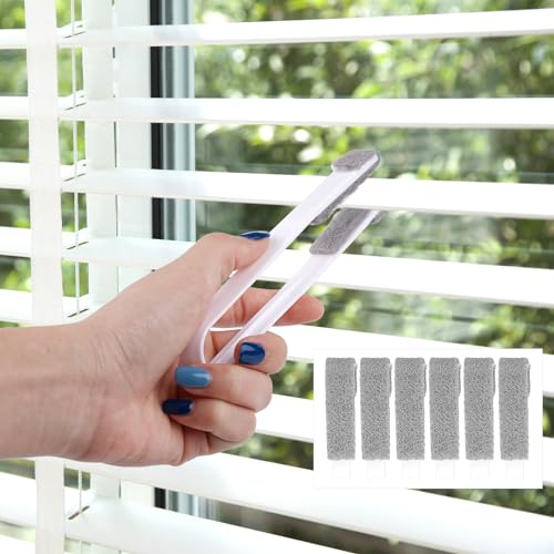 Image of Window Cleaner Tool with 6pcs Brushes, Blind Cleaner Duster Tool Washing Equipment Duster Brush for Window Shutters Car Vents Ceiling Fan Air Conditioner