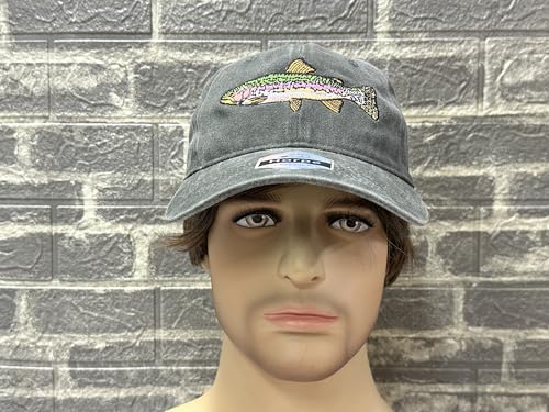 Image of Fishing Baseball Cap for Men Women, Adjustable Embroidered Fish Hat | Fishing Gear, Outdoor Adventure Design, Precision Embroidery Craft, One Size Adjustable Fit