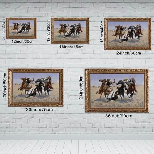 Poster Frederic Remington Aiding A Comrade impression sur toile haute définition 50x76