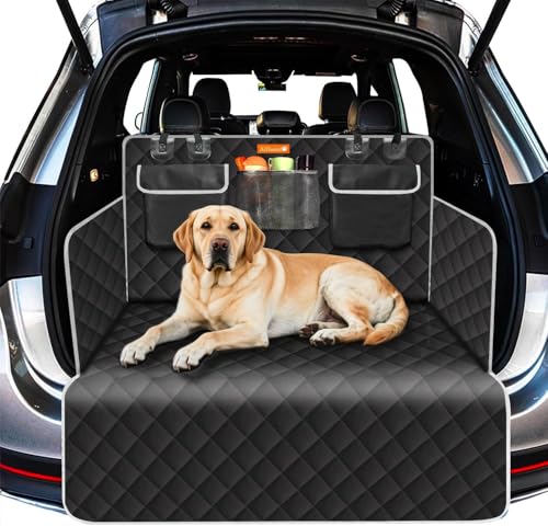 Alfheim Universal Kofferraumschutz für Hunde - Reißfeste und wasserdichte Kofferraum-Hundematte - rutschfeste waschbare Kofferraumabdeckung mit Seitenschutz，Geeignet für Autos, LKW, SUV