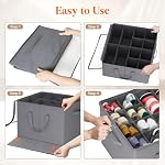 Lifewit Shoe Storage Organizer for Closet, Holder Box, 2 Pack, Gray - Image 6