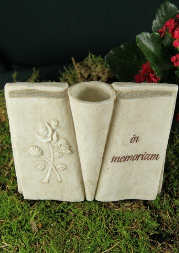 friedhofskerze.de Grabbuch mit Vase