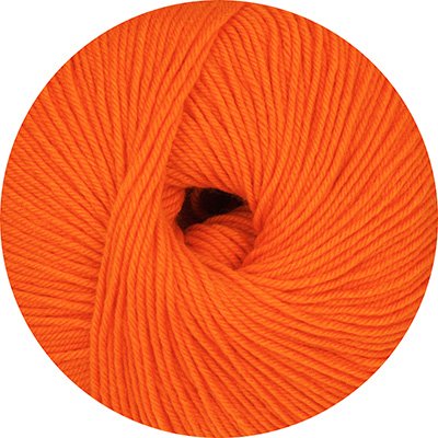 Linie 12 Street uni von Online Garne,4-fach Sockenwolle, 50 g 75% Schurwolle (Merino extrafein) 25% Polyamid, 210 m LL, superweich, 3 Maschenmarkierer zu jeder Bestellung (009 orange)