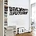 'Back To The Future' cytat naklejka ścienna sypialnia salon motywacyjny inspirujący cytat naklejka ścienna dekoracja domu winyl 110 cm szerokości