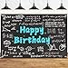 Science Birthday Backdrop Banner Math Geometry Blackboard Theme Background Decor for Kids Boys Girls Birthday Party Decorations Supplies 72x43in