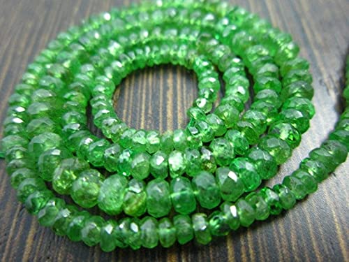 Tsavorite micro cut rondelles un trésor de verdure à offrir avec amour