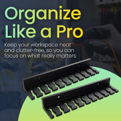 Image of Wall Mount Test Leads Probe Pairs, Banana Cables Organizer for Tidy and Efficient Cable Hangers for Test Leads, Easy Access for Increased Productivity and Lead Management - 2 Pack