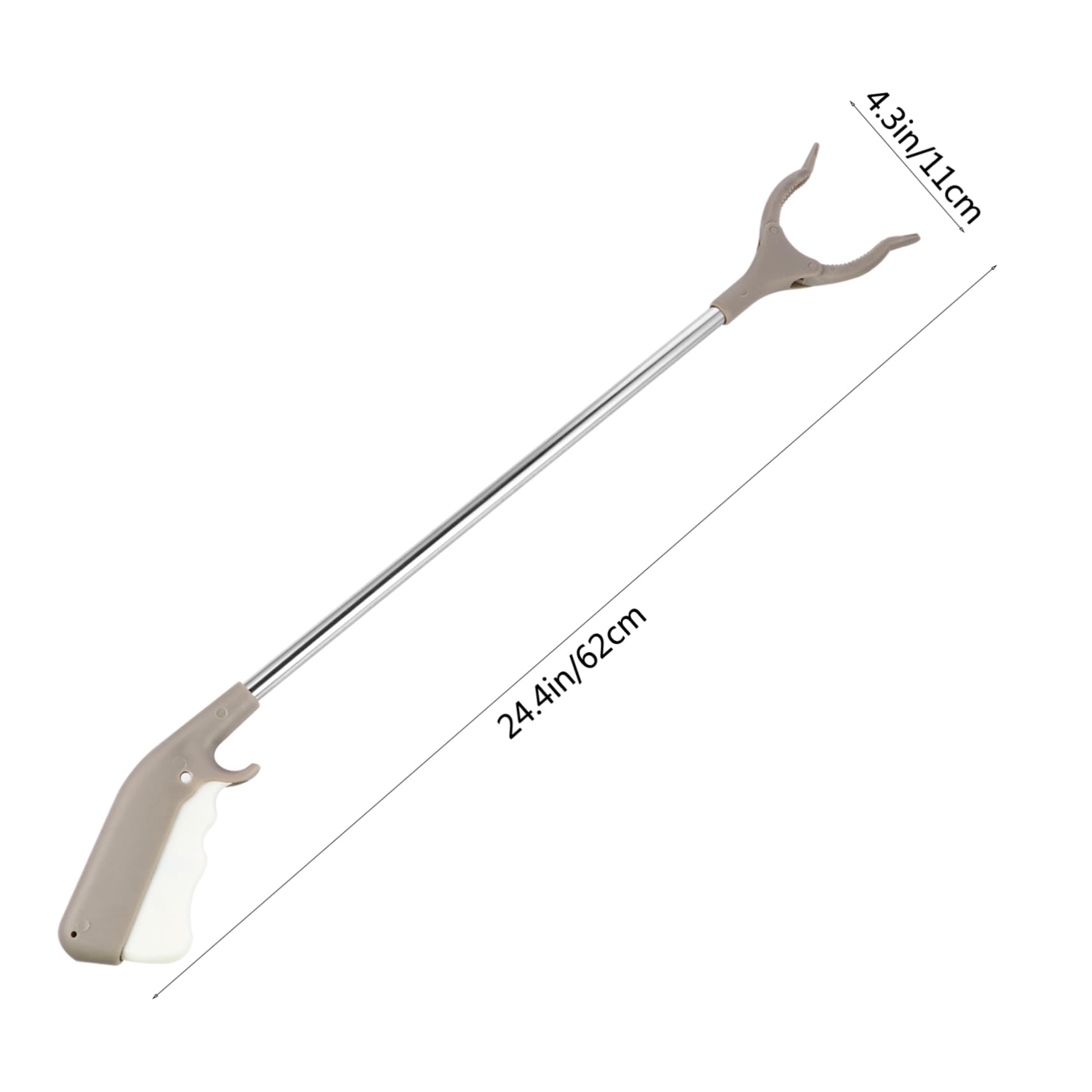 KICHOUSE 1pc Leaf Tweezers Garbage Cleaning Clip Pickup Tool Long Handle Trash Clamp