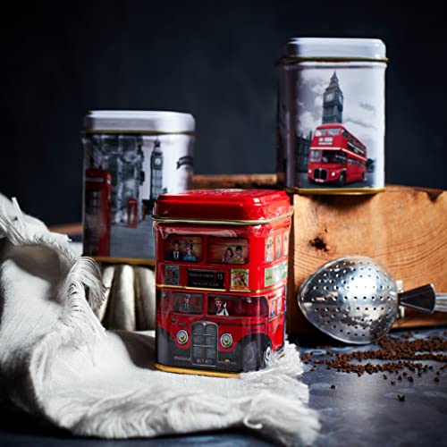 Iconic London Sights 6x Tea Tins with Fine English Breakfast Loose Leaf Tea, British Souvenir, Big Ben, UK Foods - Image 3