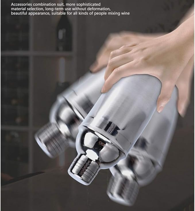 Set de Coctelera 10 Piezas, Kit Bartender con Soporte, Acero Inoxidable miniatura 5