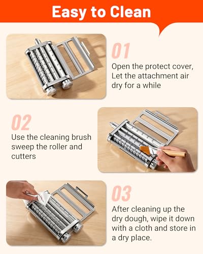 Image of Pasta Maker Attachment for KitchenAid Mixers, 3 in 1 Pasta Attachments