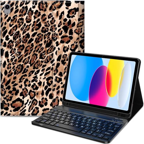 Qindaiwen (L_CEF) L[{[hP[X iPad 10 10.9C` 2022Np O\BluetoothL[{[h LbNX^htHIt Čy iPad 10 2022 qE 04p