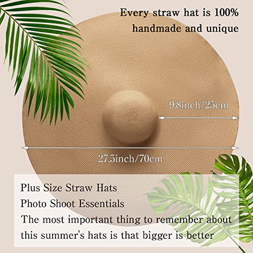 Sombrero de playa oversized para mujer con ala ancha miniatura 2