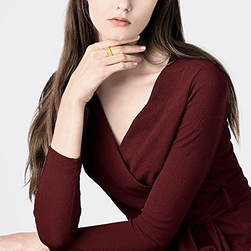 CHOW SANG SANG Chinese Wedding Collection 999.9 24K Gold Price-by-Weight 11.6g Gold Blessing with Good Fortune Ring for Women 90354R | Adjustable Ring4