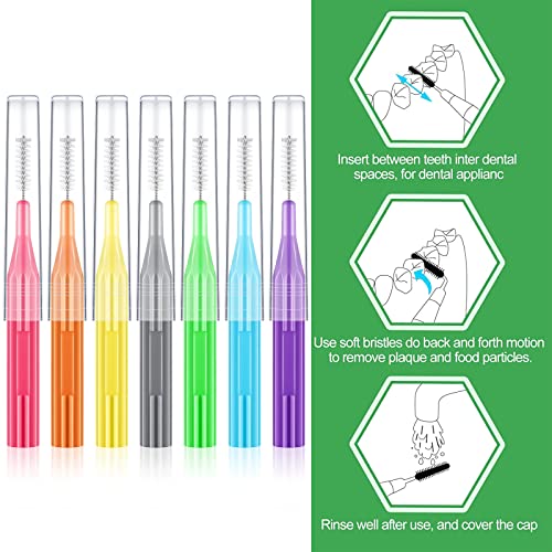20 Stück Interdentalbürsten Zahnstocher Zahnseidekopf Dental Zahnbürste Unterschidliche Farben und Größen Zahnspangen Bürste Mundhygiene Zahnseide Zahn Reiniger Zahnreinigung Werkzeug … – Bild 7