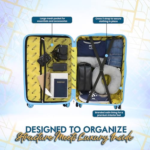 Image of AMERICAN TRAVELLER Spider Single Small Trolley Bag | TSA-Type Lock | Large Polycarbonate Hardshell, Lightweight Expandable, 360 Rotatable Wheels, TSA Type Lock