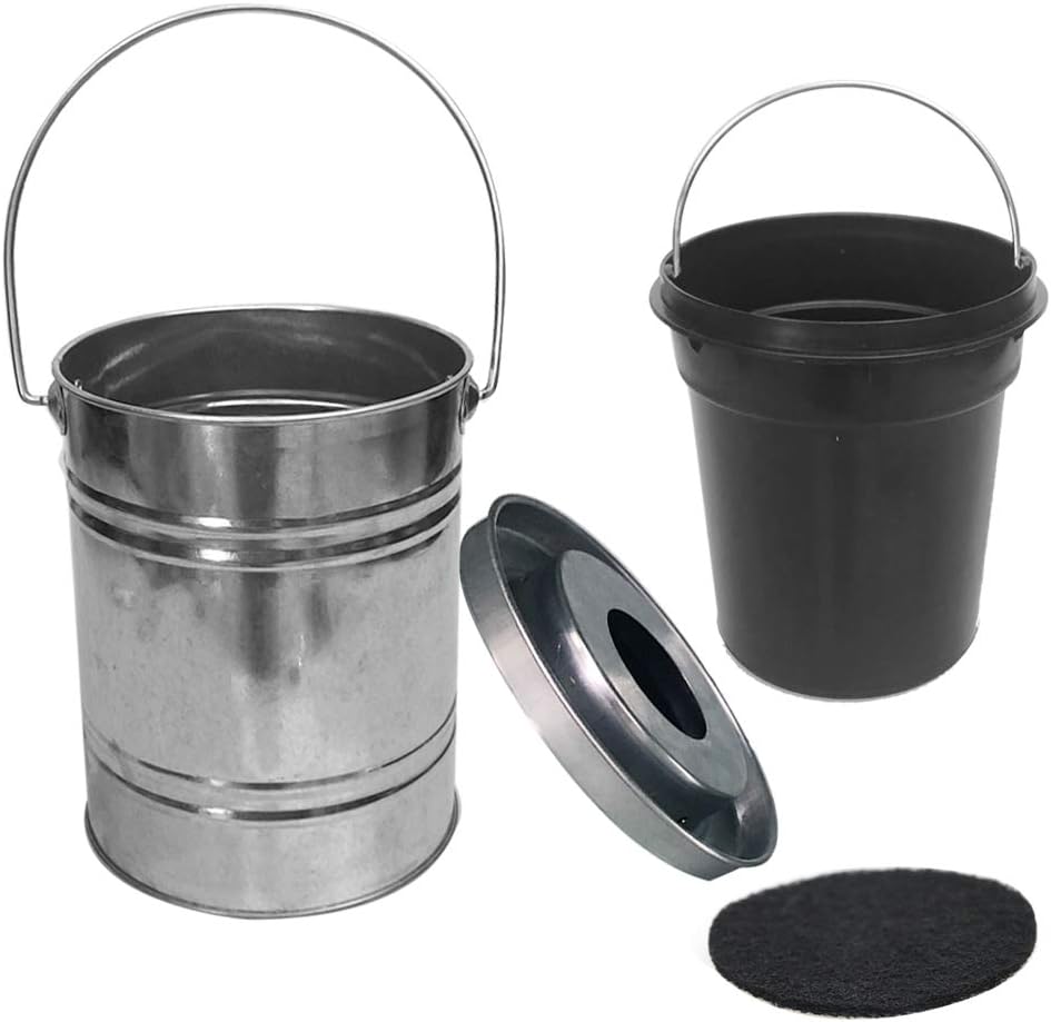 Kitchen Compost Bin Stainless Steel Gallon Kitchen Countertop Trash Bucket for Food Scraps Waste Pail with Inner Composter