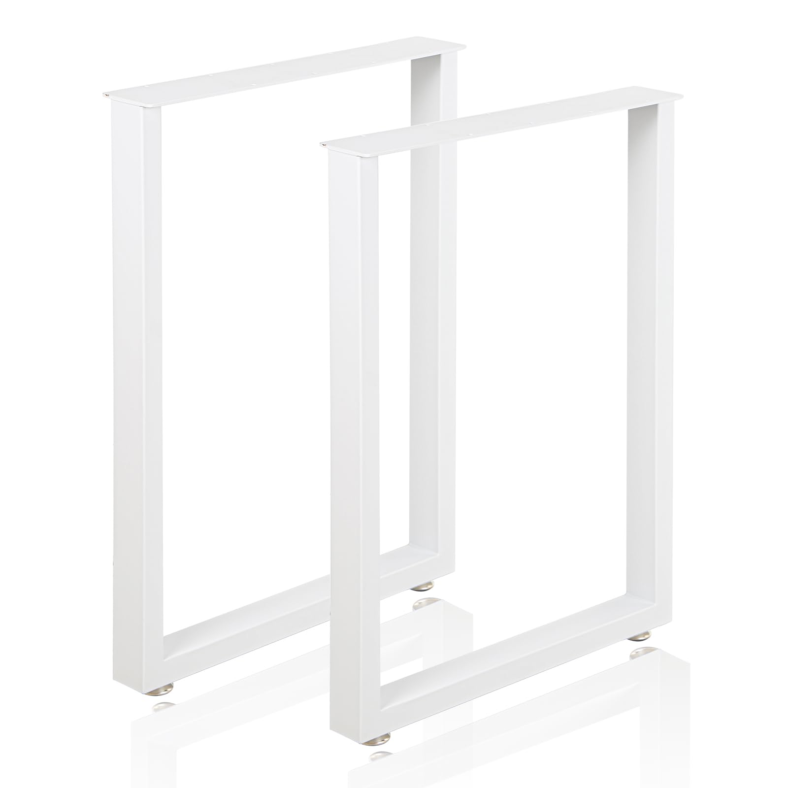 ForgeVale 100cm White Breakfast Bar Table Legs, Heavy Duty Square Steel Metal Furniture Legs (Set of 2), Supports Up to 300kg – Ideal for Dining Tables, Coffee Tables, Side Tables & Breakfast Bar DIY