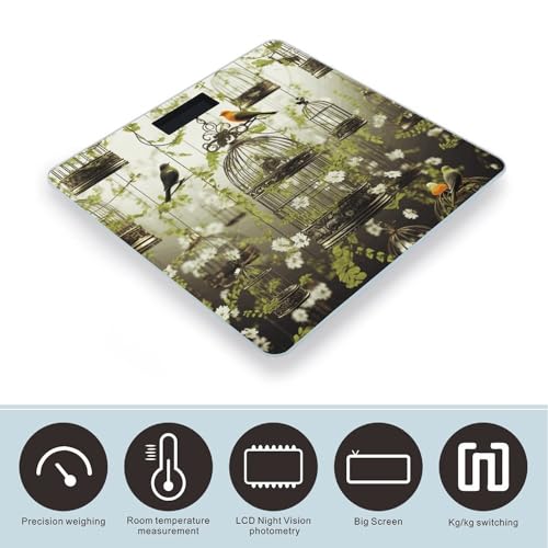 Báscula digital de baño con vidrio templado, hasta 400 lb miniatura 3