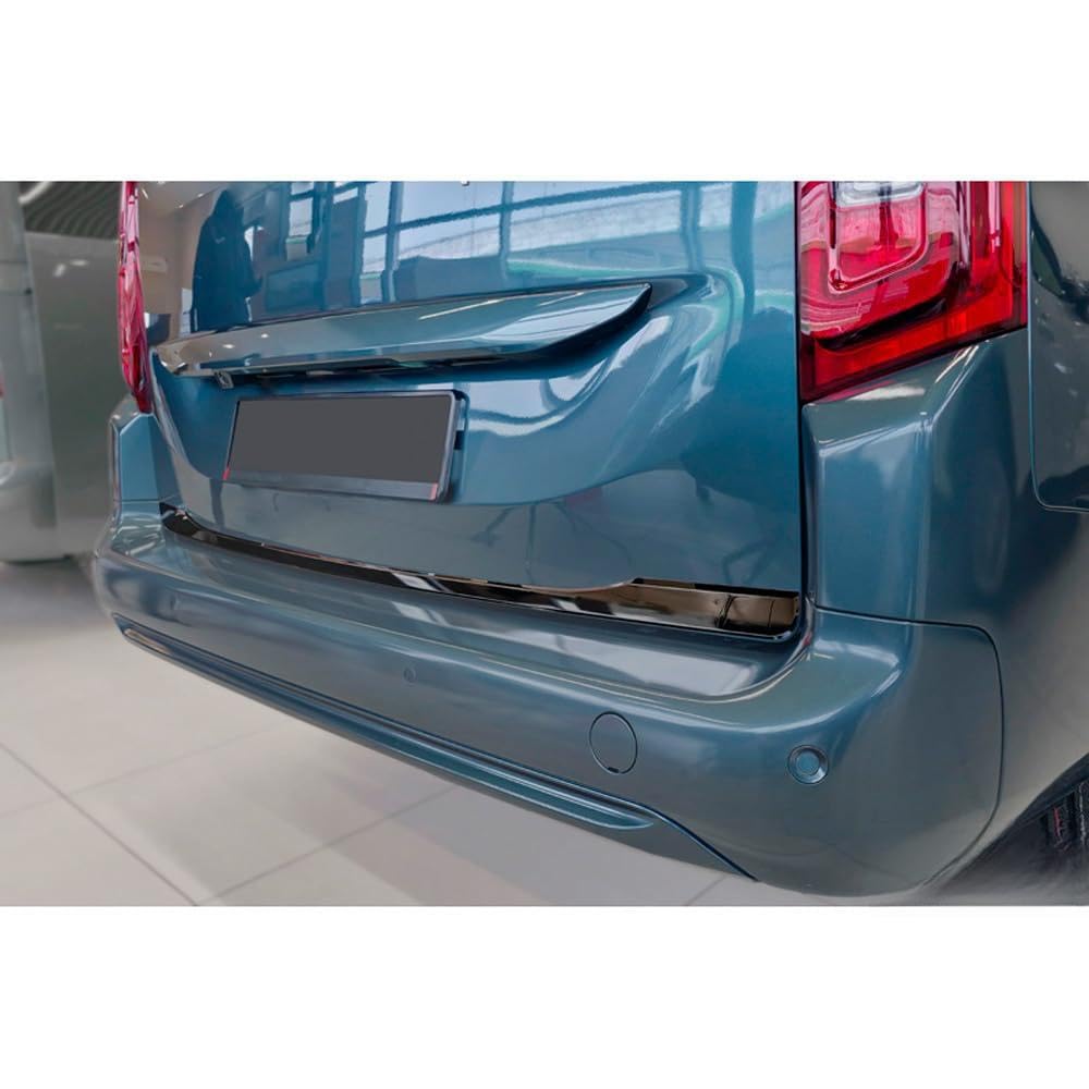 Avisa Black Chrome Stainless Steel Tailgate Trim compatible with Toyota Proace City Verso 2019-2024 & Facelift 2024-