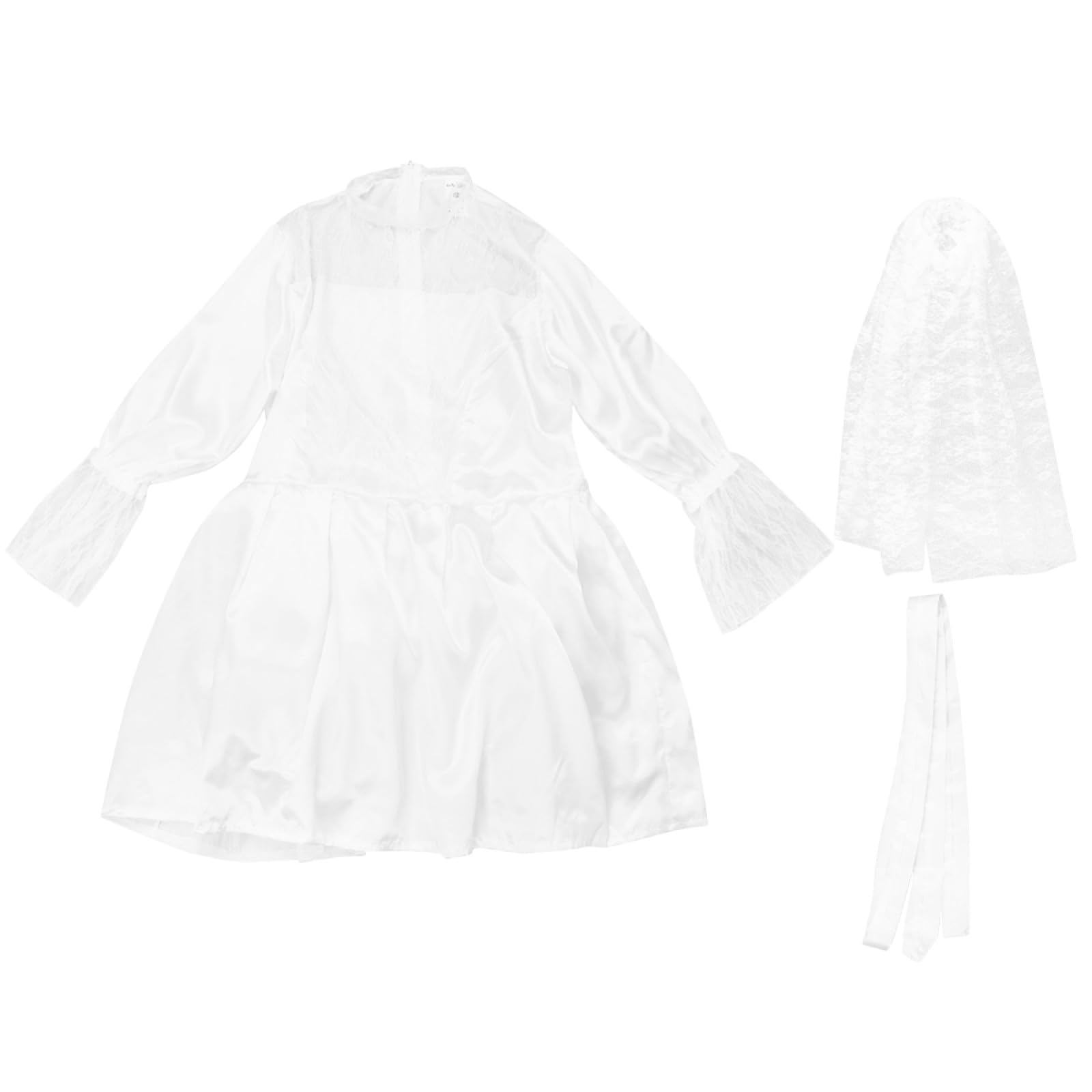 Costume de spectacle en polyester infroissable déguisement scène blanc - 8