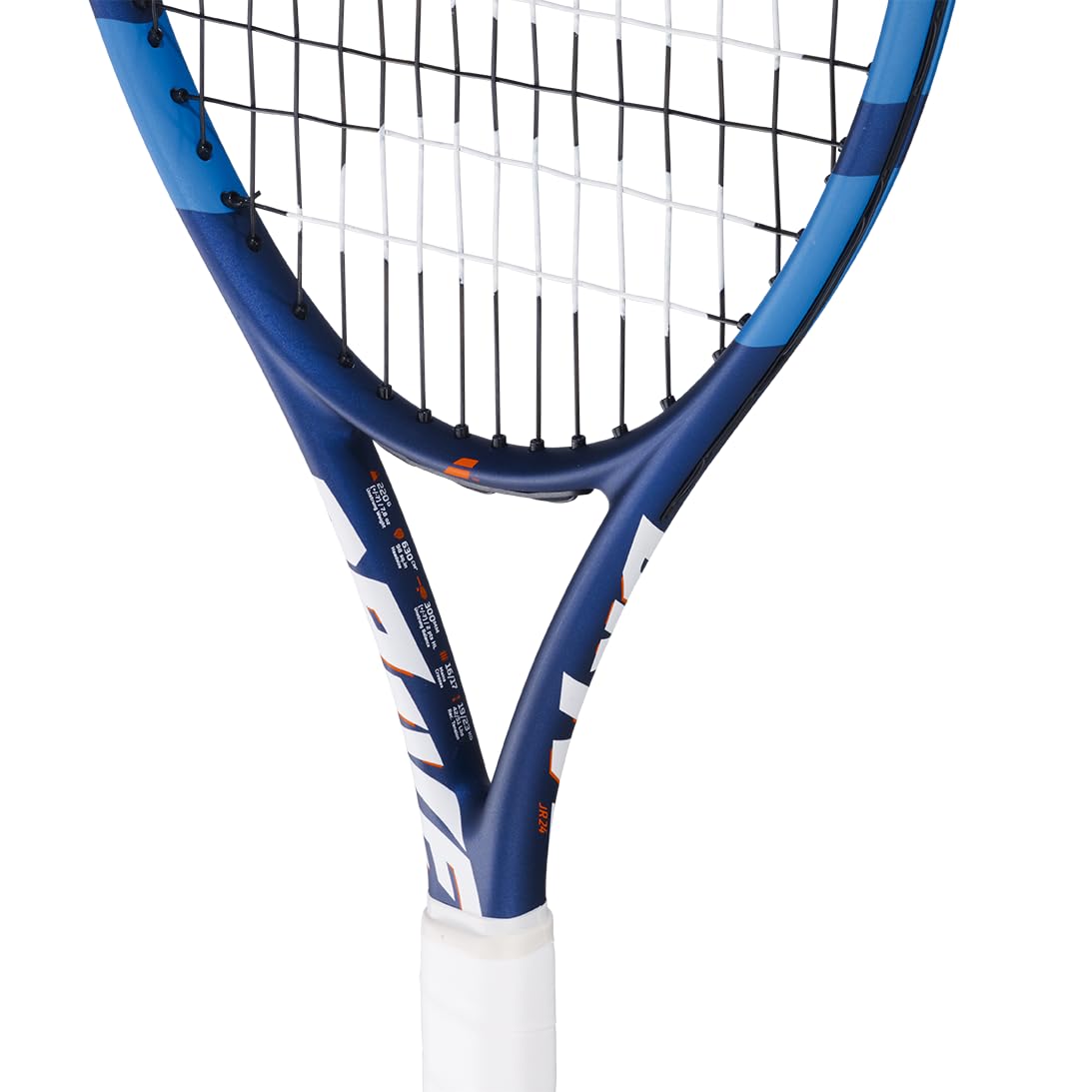 Babolat, Racchetta da Tennis Modello Drive Junior, TU, Bianco/Blu, Leggera, Grip Progettato per Mani Piccole, Piano di Corda 16x19 Aperto 16x17, in Grafite e Alluminio, Ideale per Bambini 125-135 cm