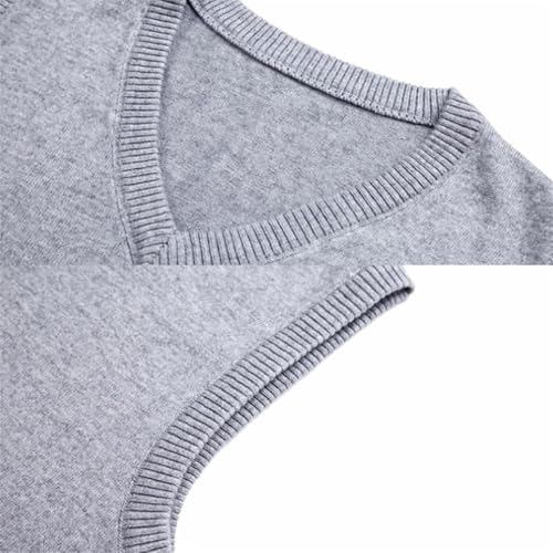 Dcvmvmn Men Casual Winter Solid Color V Neck Sleeveless Knitted Woolen Plus Size Vest Men Suit Vest2