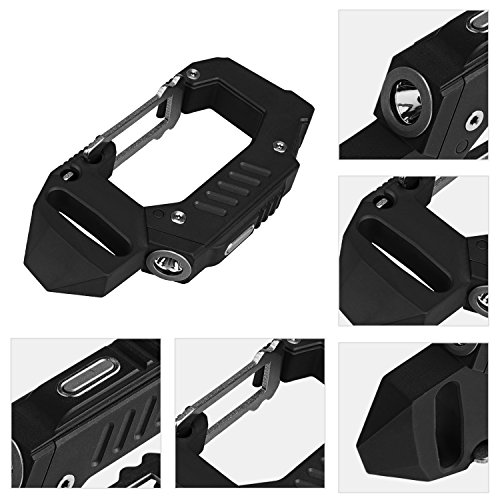 Mecarmy Fl10 Tc4 Titanium Usb Rechargeable Flashlight, 360 Lumens Innovate Edc Carabiner Flashlight, Lightweight Multifunctional Keychain Flashlight With Bottle Opener (Black Vintage) #TOP4