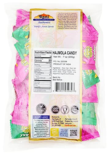 Rani Hajmola Candy 7oz (200g) Individually Wrapped ~ Indian Tasty Treats | Vegan | Gluten Friendly | NON-GMO | Indian Origin