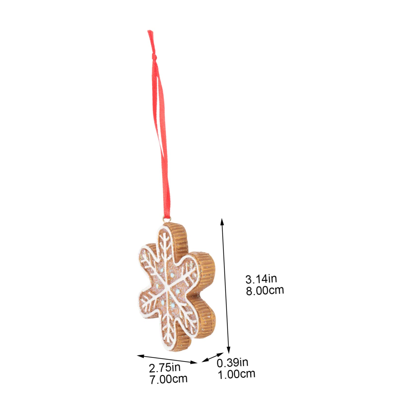 PRETYZOOM 3 Piezas Decoración del Árbol De Navidad Precioso Colgante De Nieve Colgante De Navidad Adorno De Hombre De Pan De Jengibre Decoración Hogareña Mini Figuras Resina Light Brown