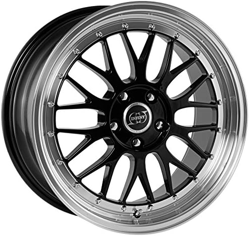 INFINY R1 Black Machined Lip 8.5x18 ET42 5x114.3 Hub Bore 67.1 Alloy Rims